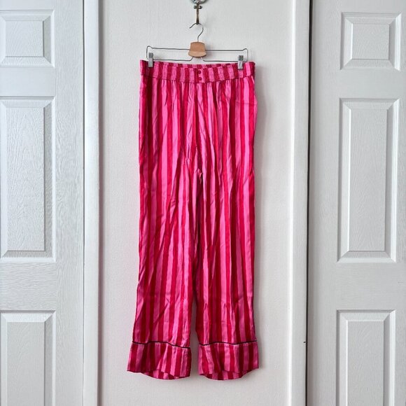 Free People Damson Madder Joni Striped Satin Pants - Picture 2 of 6